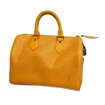 Authenticated Used LOUIS VUITTON Louis Vuitton Speedy Round Handbag M40709  Monogram Denim Leather Jaune Yellow Series Silver Hardware 2WAY Shoulder Bag  Mini Boston 