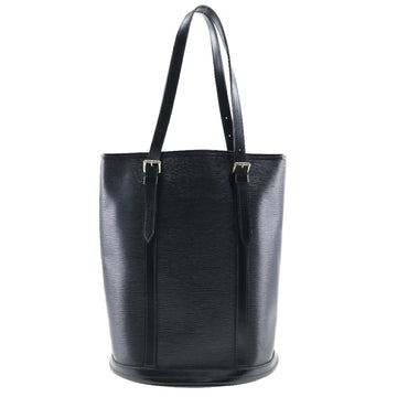 LOUIS VUITTON Bucket GM Tote Bag Epi Leather Made in France Black Shoulder Handbag A4 Open Women's