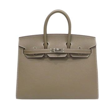 HERMES [] Birkin 25 Serie Handbag Etoupe [SV metal fittings] Epson Z Engraved Women's Bag Leather