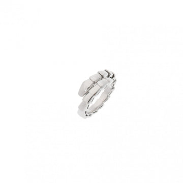 BVLGARI Serpenti Viper #S Women's K18 White Gold Ring