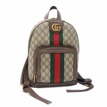 Gucci Rucksack Ophidia GG Small Backpack Beige Ebony PVC 547965 Women's Men's Supreme Daypack Sherry Webbing Line
