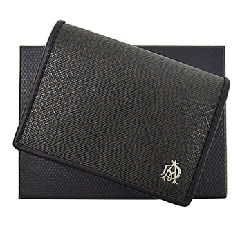 DUNHILL card case black leather business holder men