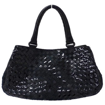 BOTTEGA VENETA bag ladies handbag intrecciato enamel leather 199875 black