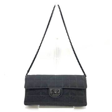 CHANEL Bag New Travel Line Chain Shoulder Black Horizontal Ladies Nylon Jacquard A15316