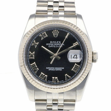 ROLEX Datejust Oyster Perpetual Watch Stainless Steel 116234 Automatic Men's  D Number 2005 Roman Numerals Overhauled