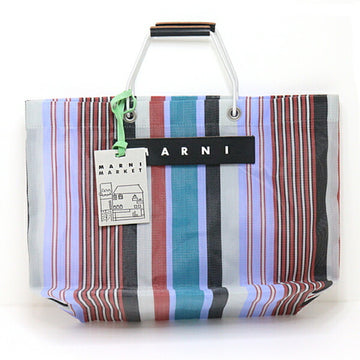 MARNI Market stripe medium bag tote multicolor light lime SHMHR08A01 TN296STV07