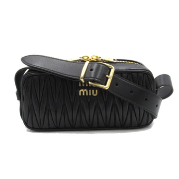 MIU MIU Shoulder Bag Black leather 5BC158N88F0002