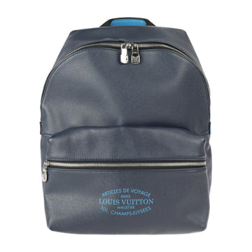 LOUIS VUITTON Discovery Backpack PM Daypack M30359 Taiga Blue Marine Silver Metal Fittings