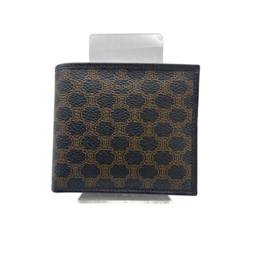 CELINE Macadam pattern bifold wallet black