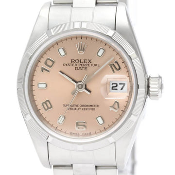 Polished ROLEX Oyster Perpetual Date Steel 79190 Y Serial Ladies Watch BF553011