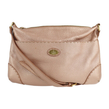 FENDI Selleria Shoulder Bag 8BT194 Leather Metallic Pink Messenger