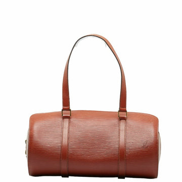 LOUIS VUITTON Epi Souflot Handbag M52223 Kenya Brown Leather Women's