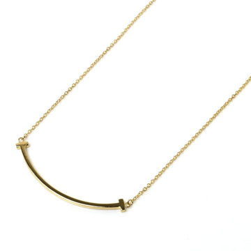 TIFFANY&Co.  K18YG Yellow Gold T Smile Small Necklace 60011679 2.8g 43-48cm Women's