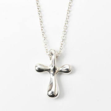 TIFFANY necklace pendant silver &Co. Elsa Peretti cross motif