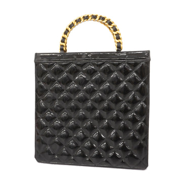 CHANELAuth  Matelasse Handbag Women's Patent Leather Black