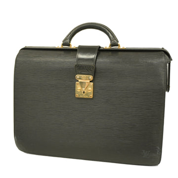 LOUIS VUITTONAuth  Epi Serviet Fermoir M54352 Men's Briefcase Noir