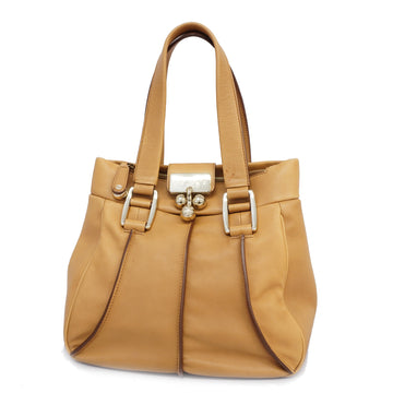 CELINEAuth  Handbag Women's Leather Beige