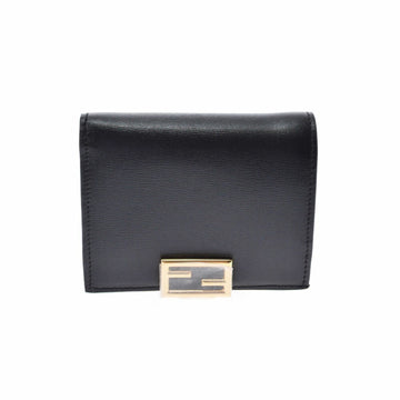 Fendi Men,Unisex Calfskin Wallet (bi-fold) Black