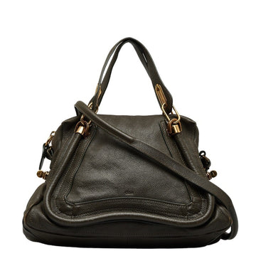 CHLOeChloe  Parati Handbag Shoulder Bag Brown Leather Women's
