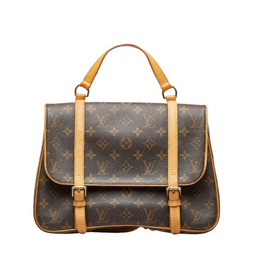 LOUIS VUITTON Monogram Marel Sackado Handbag Shoulder Bag Rucksack 3WAY M51158 Brown PVC Leather Ladies