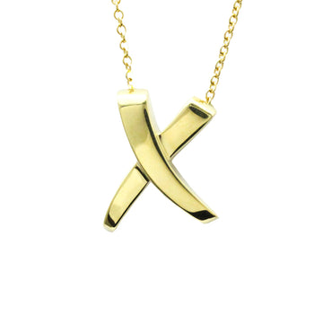 TIFFANY X [Kiss] Yellow Gold [18K] No Stone Men,Women Fashion Pendant Necklace [Gold]