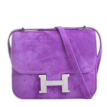 Hermes Dobris Constance 3 Mini Shoulder Bag Purple