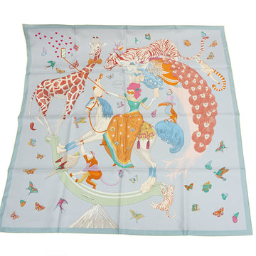 HERMES Carre 90 Story Blue Glacier Pink Multicolor Scarf Muffler H003875S Women's Silk Men's STORY SCARF90 2022AW Purchased in July 2022