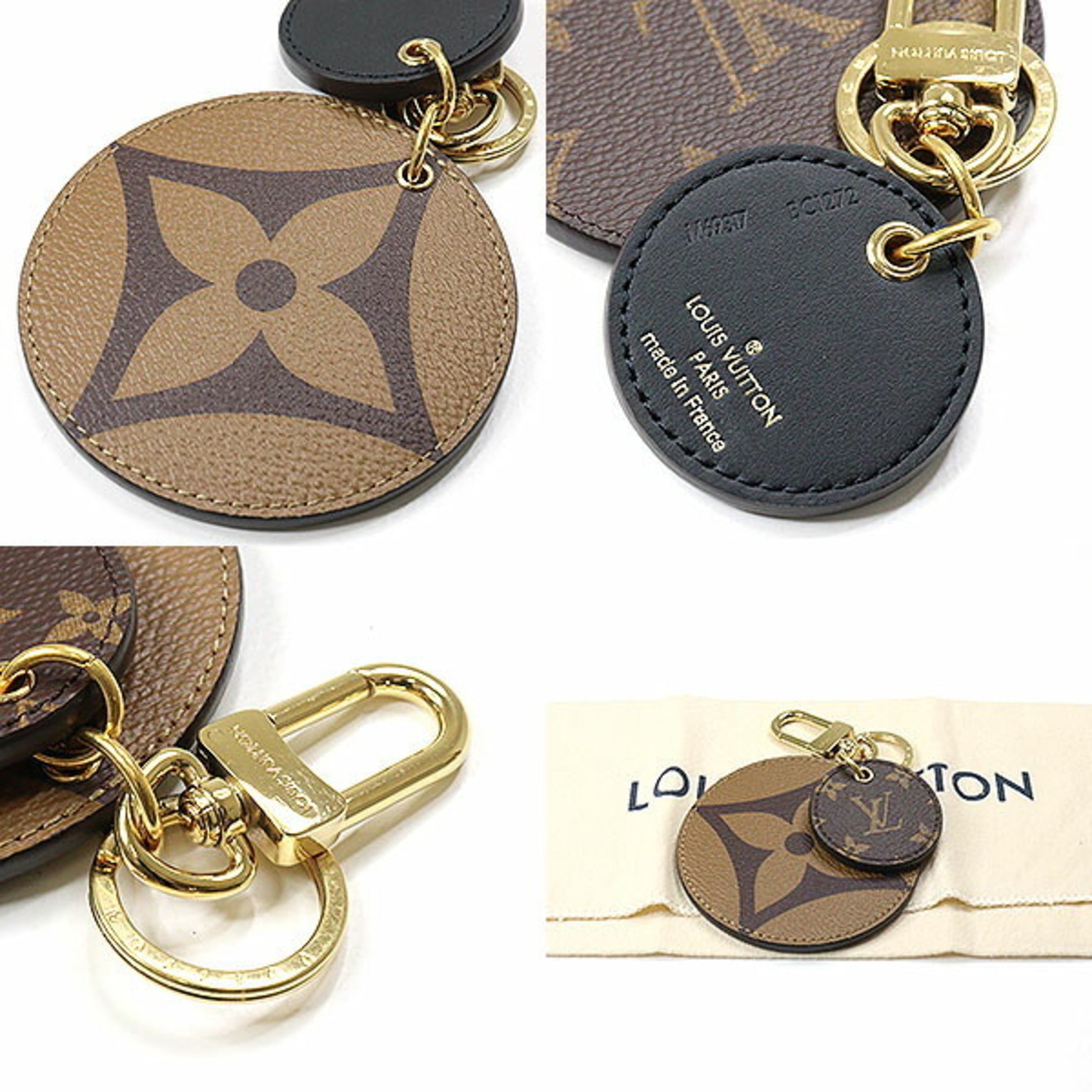 Louis Vuitton Monogram Reverse Key Holder and Bag Charm Monogram Reverse Metal & Monogram Canvas