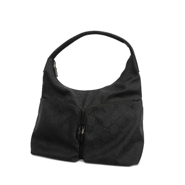 GUCCIAuth  GG Canvas Shoulder Bag 001 3380 Women's GG Canvas Shoulder Bag Black