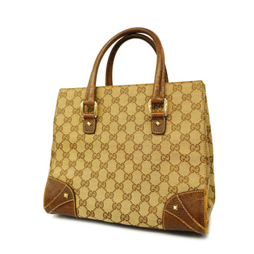 GUCCIAuth  GG Canvas Tote Bag 120895 Women's Handbag Beige,Brown