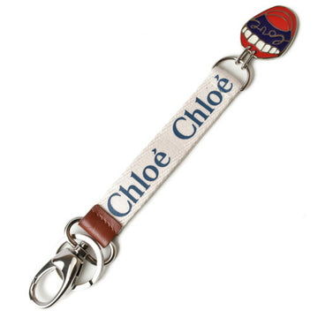 CHLOE  key ring bag charm mouse motif love natural silver