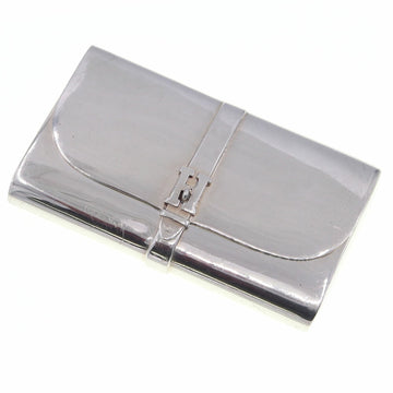 HERMES Pill Case SV 925 Sterling Silver Women's Clutch Bag Motif