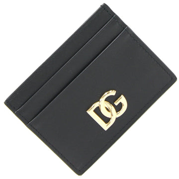 DOLCE & GABBANA Card Case Black Leather Pass Men's DOLCE&GABBANA