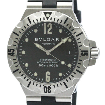 BVLGARIPolished  Diagono Scuba Steel Rubber Automatic Mens Watch SD40S BF567349