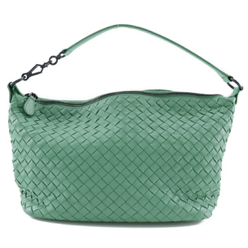 BOTTEGA VENETA BOTTEGAVENETA Intrecciato Handbag 239988 Calf Made in Italy Green Shoulder A5 Zipper Women's