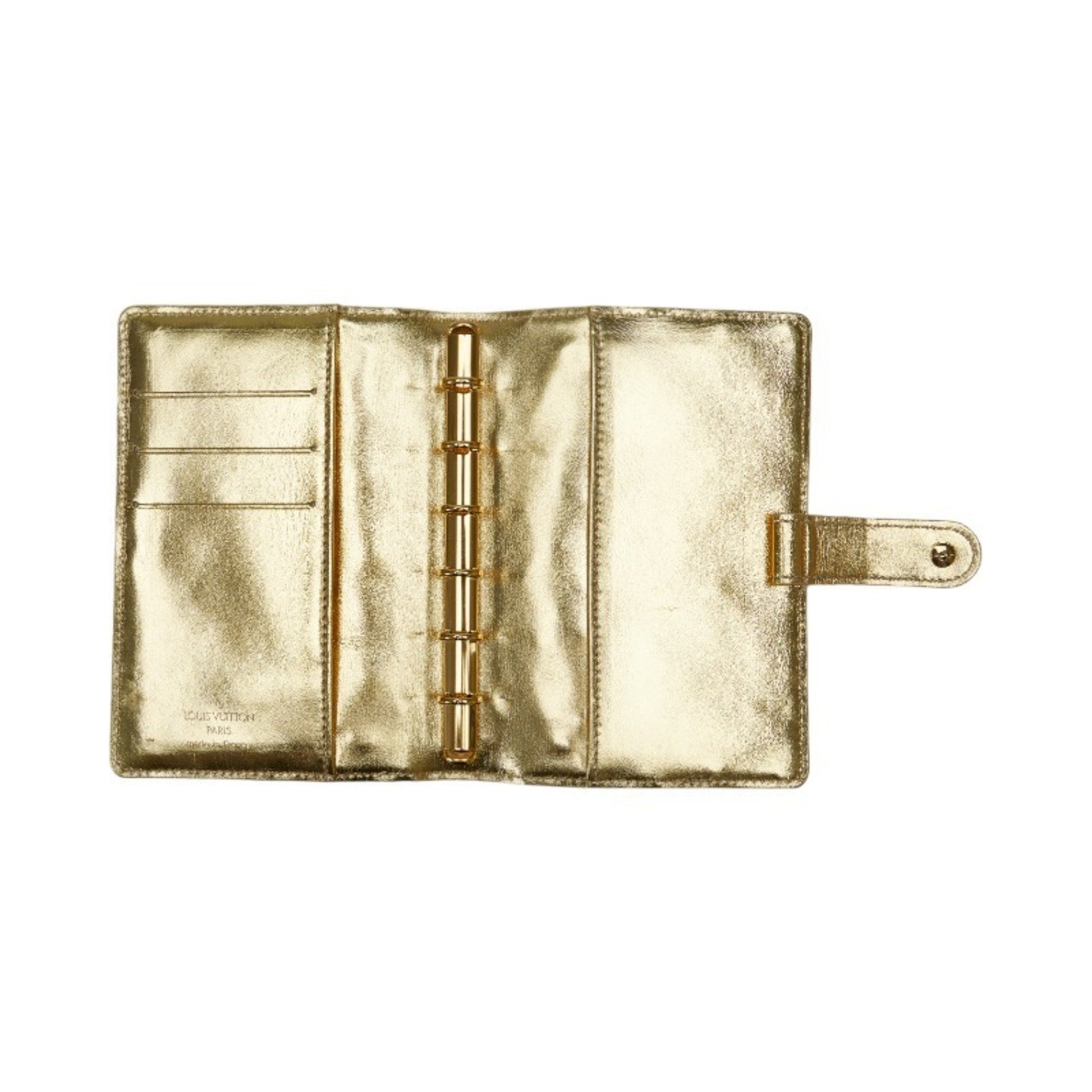Authenticated Used Louis Vuitton Monogram Miroir Agenda PM Ladies Notebook  Cover R20962 PVC Gold 