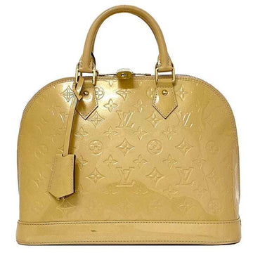 LOUIS VUITTON Handbag Alma PM Yellow Monogram Vernis Citrine M90101 Patent Leather FL4113  Enamel