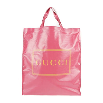 GUCCI logo print tote bag 575140 coated canvas pink