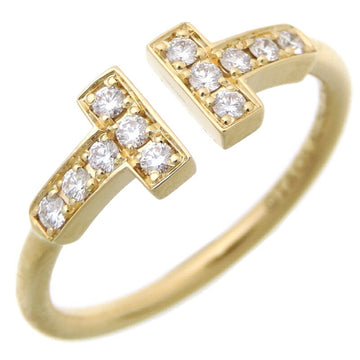 TIFFANY T Wire Diamond Women's Ring 60147108 750 Yellow Gold No. 9.5