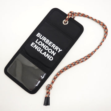 BURBERRY/ Nylon Logo Print Pass Case Black Unisex