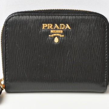 PRADA wallet coin case card  VITELLO MOVE leather NERO black