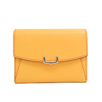 CARTIER C De  Women,Men Leather Wallet [bi-fold] Yellow