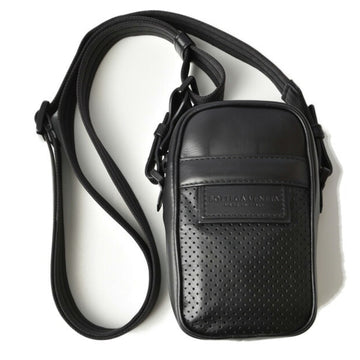 BOTTEGA VENETA Shoulder Bag Pouch  Leggero Punching Leather Black 566214 VQ12D