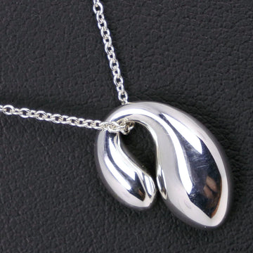 TIFFANY&Co.  Double Teardrop Necklace Elsa Peretti Silver 925 Ladies