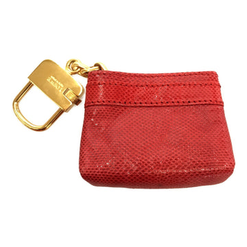 LOEWE Bag Motif Charm Leather Red Gold Hardware Women's