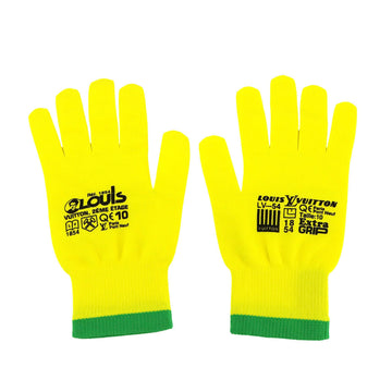 LOUIS VUITTON Gon RGB Gloves Nylon Yellow Green MP2370