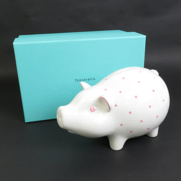 TIFFANY&Co. Piggy Bank/Ceramics White x Pink Unisex