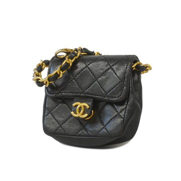 Chanel Matelasse Women's Leather Pouch Black