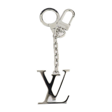 LOUIS VUITTON Portocre Initial LV Keychain M65071 Metal Silver Keyring Bag Charm