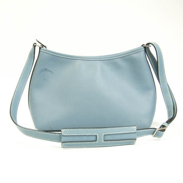 Hermes Berlingo Women's Epsom Leather Shoulder Bag Blue Jean